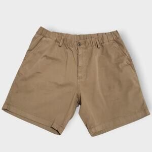 Bear Bottom Mens Stretch Cotton Shorts Brown Sz XL 7" Preppy Casual Minimalist